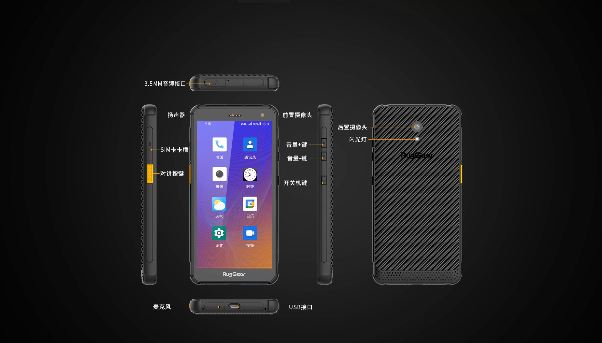 免调频/4G插卡/防尘防水防摔/不限距离/公网POC对讲机/安卓/集群调度/GPS