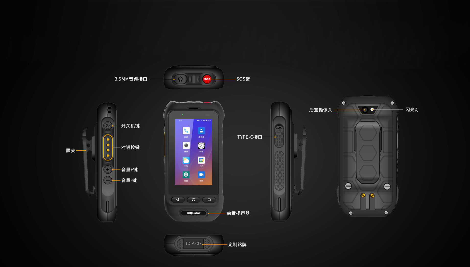 免调频/4G插卡/防尘防水防摔/不限距离/公网POC对讲机/安卓/集群调度/GPS